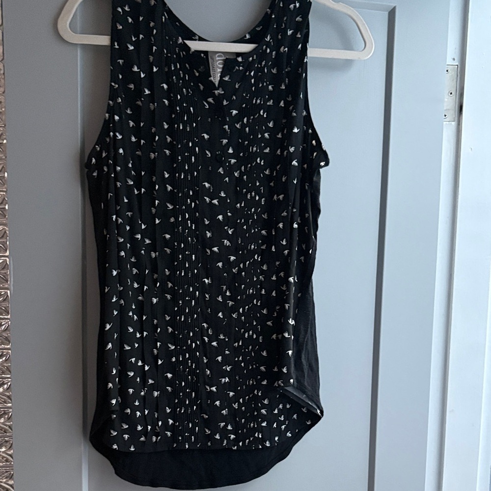 Dolan Black and White Geometric Tank Top